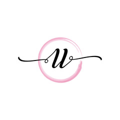 LL initial handwriting logo template. round logo in watercolor color with handwritten letters in the middle. Handwritten logos are used for, weddings, fashion, jewelry, boutiques and business