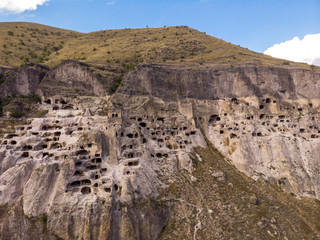 city in stone in country Georgia. monastery in rock. queen Tamara