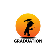 Graduation Logo Template Design Vector, Emblem, Design Concept, Creative Symbol, Icon