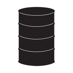 Oil drum container / barrel with sign flat vector icon for apps and websites