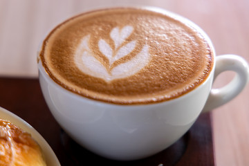 cafe latte close up