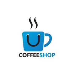Coffee Shop Logo Template Design Vector, Emblem, Design Concept, Creative Symbol, Icon