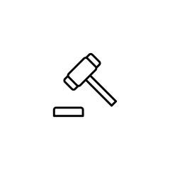 judge gavel, auction icon vector illustration