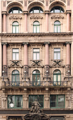 Fototapeta na wymiar old building facade detail in Stephansplatz Vienna Austria