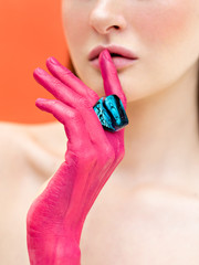 Art makeup sensual portrait.