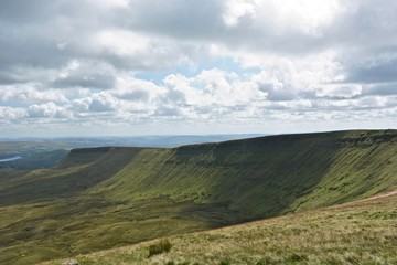 Fototapeta premium View from the Top of Pen-Y-Fan, The Brecon Beacons, Wales.