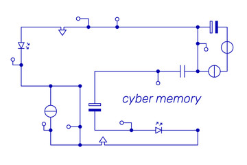 Electronic circuit scheme. Technology concept. Vector.