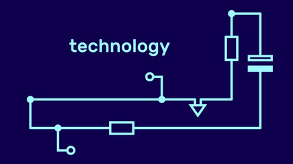 Electronic circuit scheme. Technology concept. Vector.