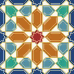 Obraz na płótnie Canvas Arabic tiles seamless pattern