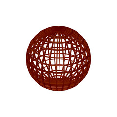 Abstract sphere wireframe. 3d Vector illustration.