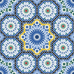 Arabic tiles seamless pattern