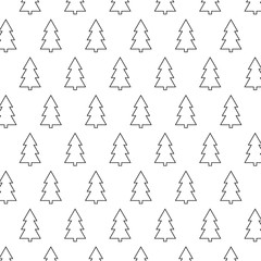 Christmas tree icon seamless pattern background