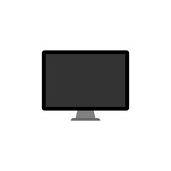 Monitor device computer on white background