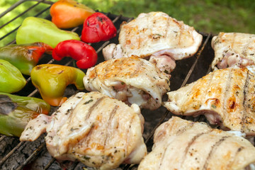 Grilled Vegetables And Poultry
