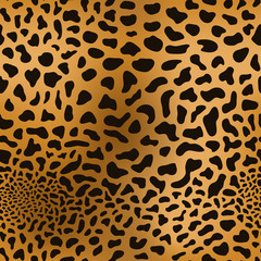 Seamless pattern Animal print in dark brown on a light brown background.