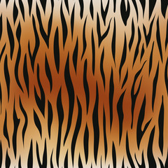 Seamless pattern tiger print on a orange brown background.