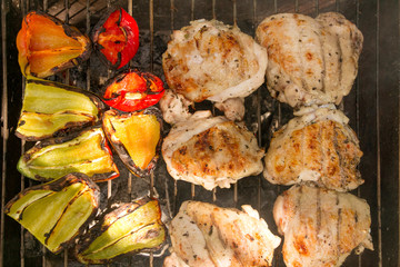Grilled Vegetables And Poultry
