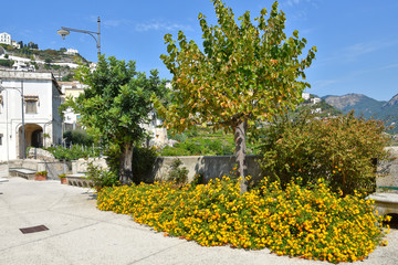 A day of vacation on the Amalfi coast in Italy, walking in the mountains and visiting small villages by the sea.