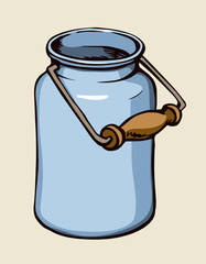 Metal old can. Vector drawing