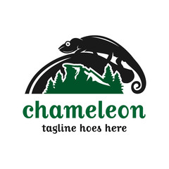 Chameleon Animal Vector Logo Design