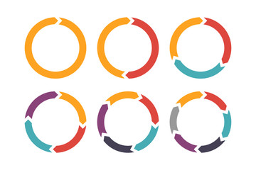 Circle arrow for infographic icons set