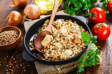 Buckwheat porridge with meat