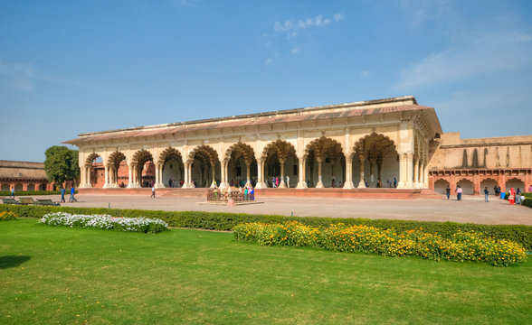 The Diwan-i-Aam, Hall of Audience structure at Agra Fort , Agra. India