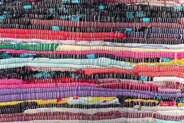 Colorful carpet texture, Rug, Handmade Carpet, Mat. Patchwork rug as Background