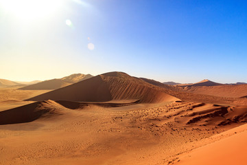 Plakat View from Dune 45, morning light, Namib desert, Namibia