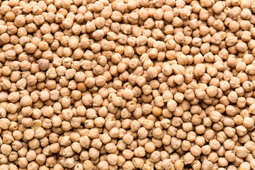 Many raw chickpea as background