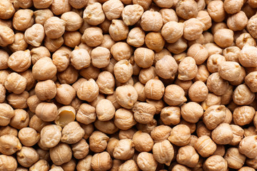 Many raw chickpea as background