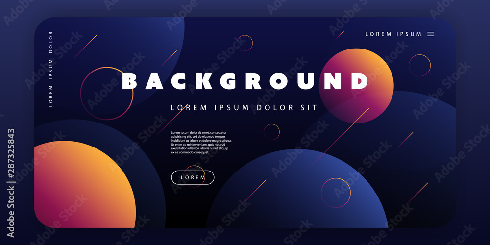 Poster abstract colorful minimal geometric pattern background template, gradient shapes composition, futuri