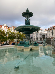 Fototapeta na wymiar Rossio Square, Lisbon, Portugal