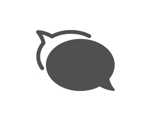Speech bubble sign. Talk bubble icon. Chat message symbol. Classic flat style. Simple talk bubble icon. Vector