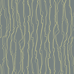 Wavy line pattern. Hand drawn stripes.  - 287327850