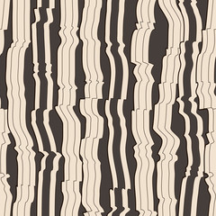 Wavy line pattern. Hand drawn stripes. 