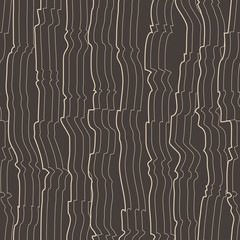 Wavy line pattern. Hand drawn stripes. 