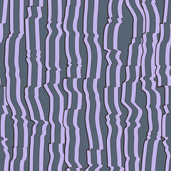 Wavy line pattern. Hand drawn stripes. 