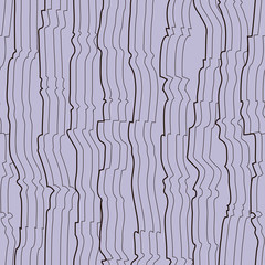 Wavy line pattern. Hand drawn stripes. 