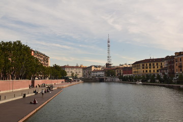 Naklejka premium milan milani italy