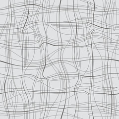 Abstract pattern with lines similar to gauze. Background with curved lines. Ornament in white and gray colors.