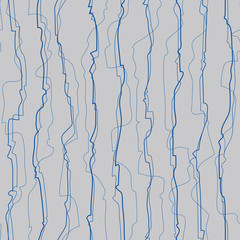 Wavy line pattern. Hand drawn stripes. 