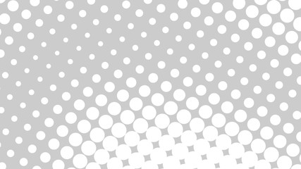 Grey and white retro pop art background with halftone dots