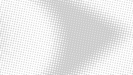 Grey and white pop art background in vitange comic style with halftone dots, vector illustration template for your design