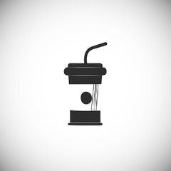 Silhouette paper cup black icon for different design.