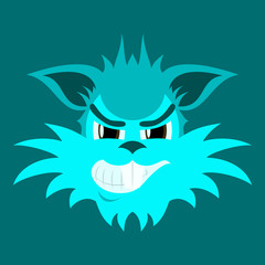 flat icon on theme evil animal coyote