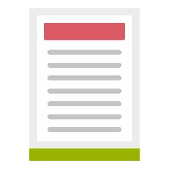 Fototapeta premium Menu food paper icon. Flat illustration of menu food paper vector icon for web design
