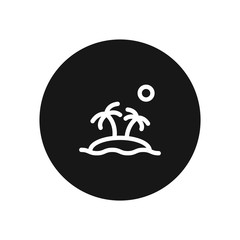 Island vector icon, simple car sign.