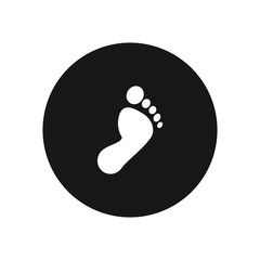 Human feet vector icon, simple car sign.