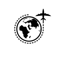 Fototapeta premium World travel isolated icon on a white background.